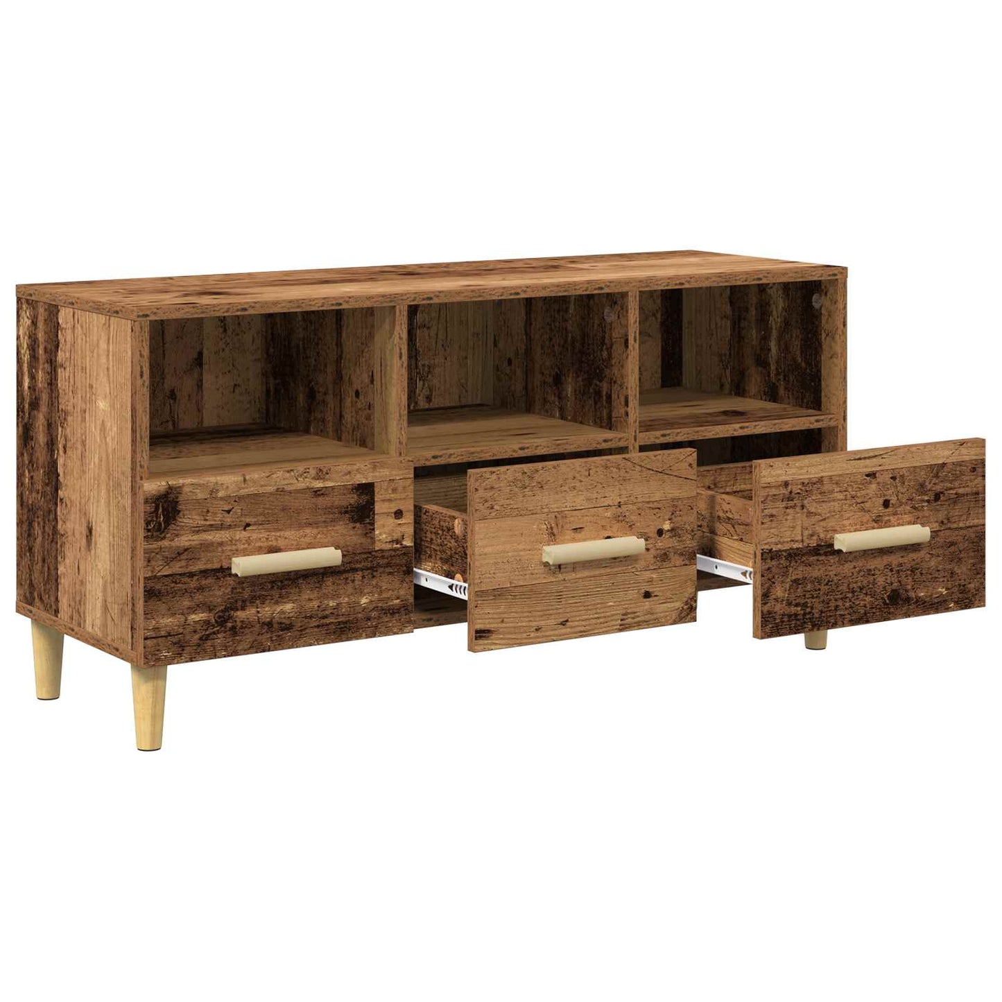 vidaXL TV Cabinet Old Wood 102 x 36 x 50 cm Engineered Wood