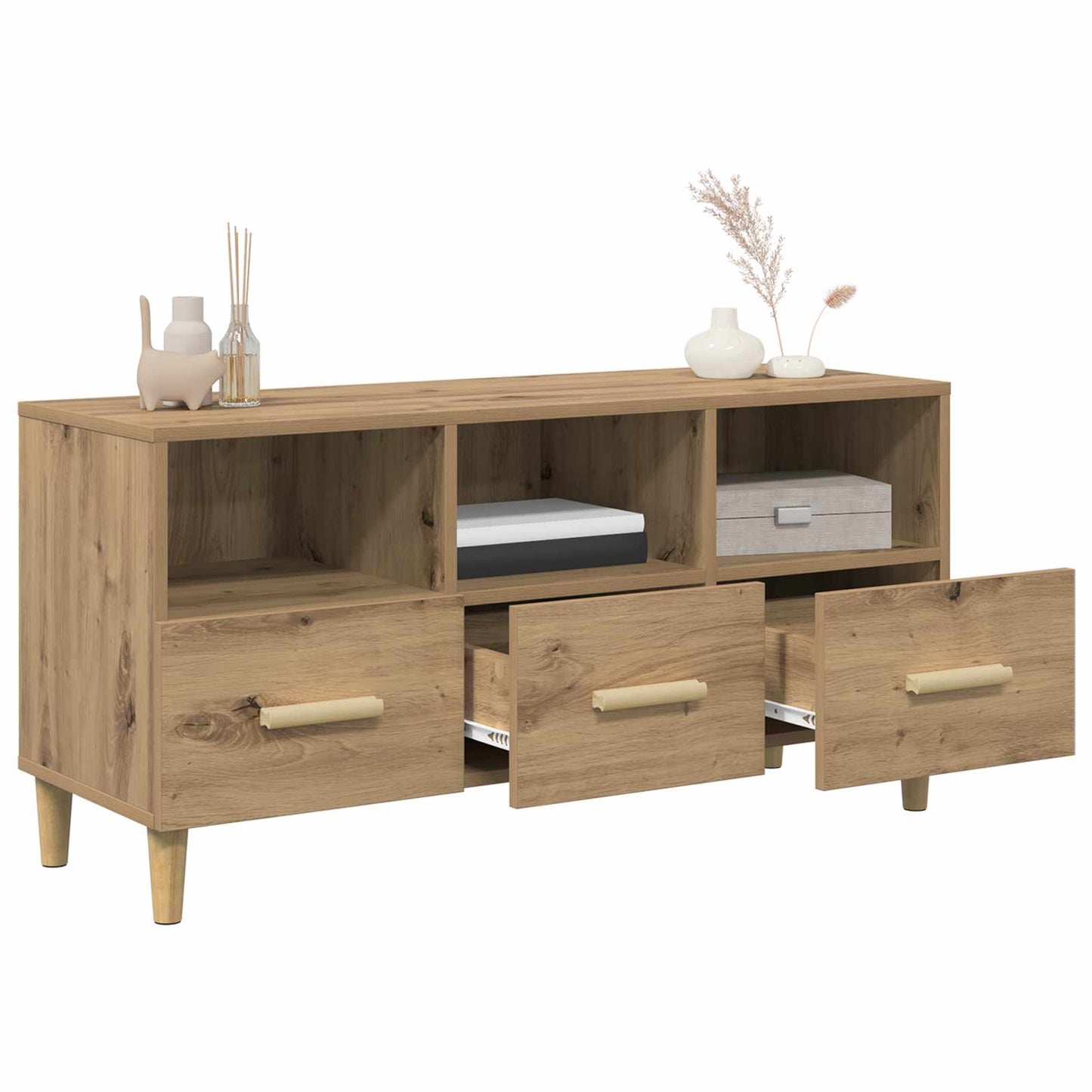 vidaXL TV Cabinet 102 x 36 x 50 cm Artisian Oak Engineered Wood