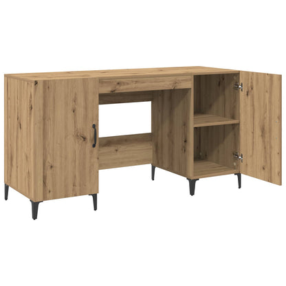 vidaXL Desk Artisan Oak 140 x 50 x 75 cm Engineered Wood