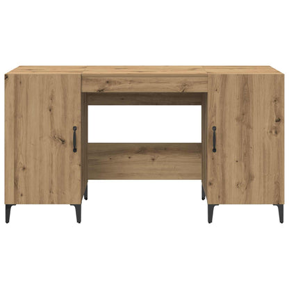 vidaXL Desk Artisan Oak 140 x 50 x 75 cm Engineered Wood