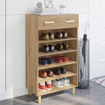 vidaXL Shoe Cabinet 60 x 35 x 105 cm Engineered Wood Artisan Oak