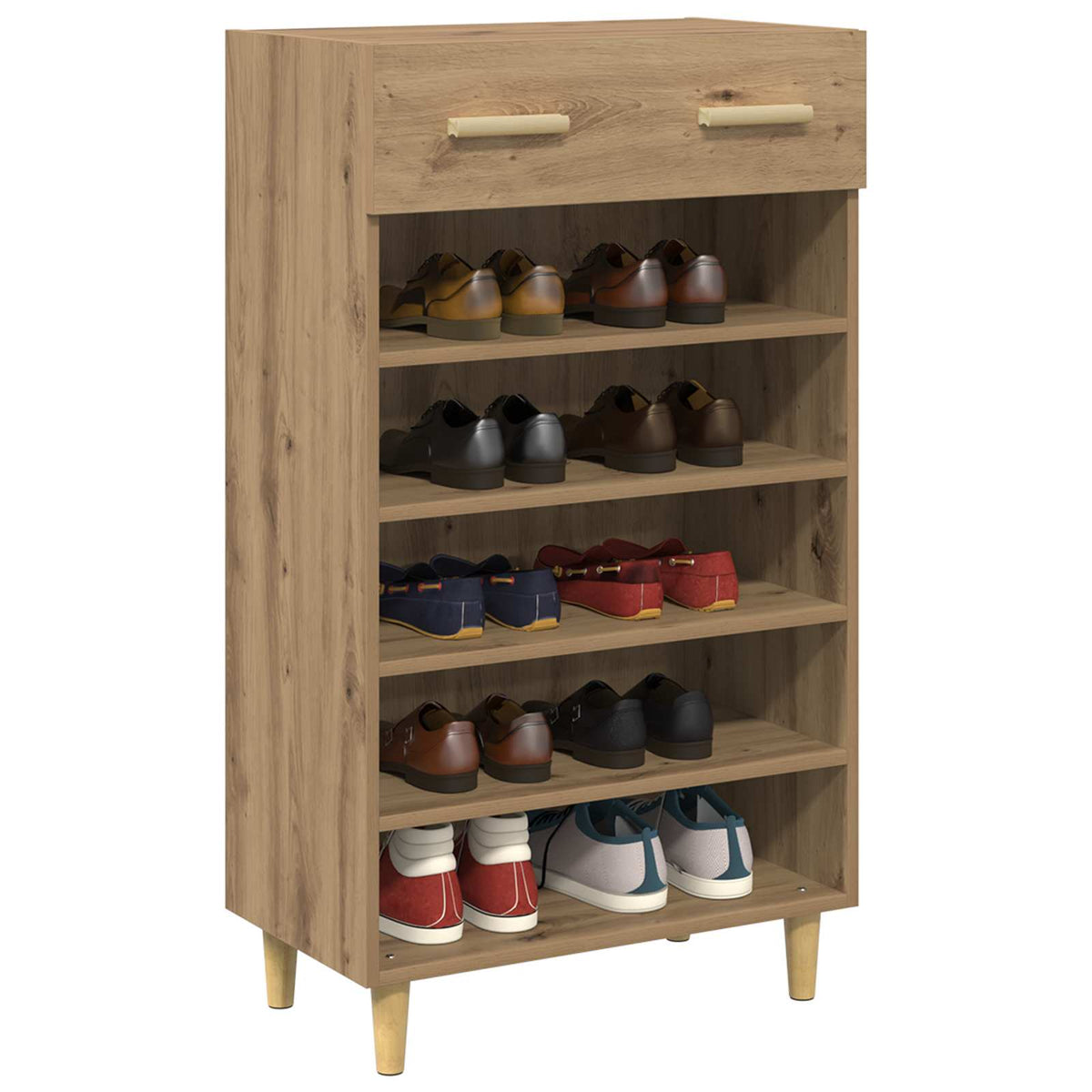 vidaXL Shoe Cabinet 60 x 35 x 105 cm Engineered Wood Artisan Oak