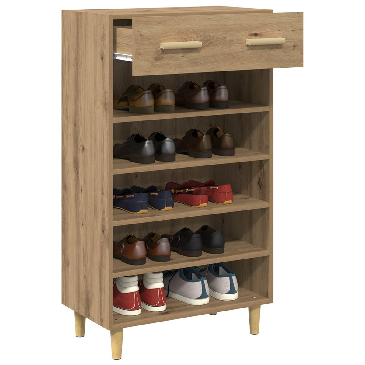 vidaXL Shoe Cabinet 60 x 35 x 105 cm Engineered Wood Artisan Oak