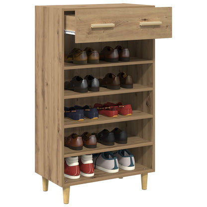 vidaXL Shoe Cabinet 60 x 35 x 105 cm Engineered Wood Artisan Oak
