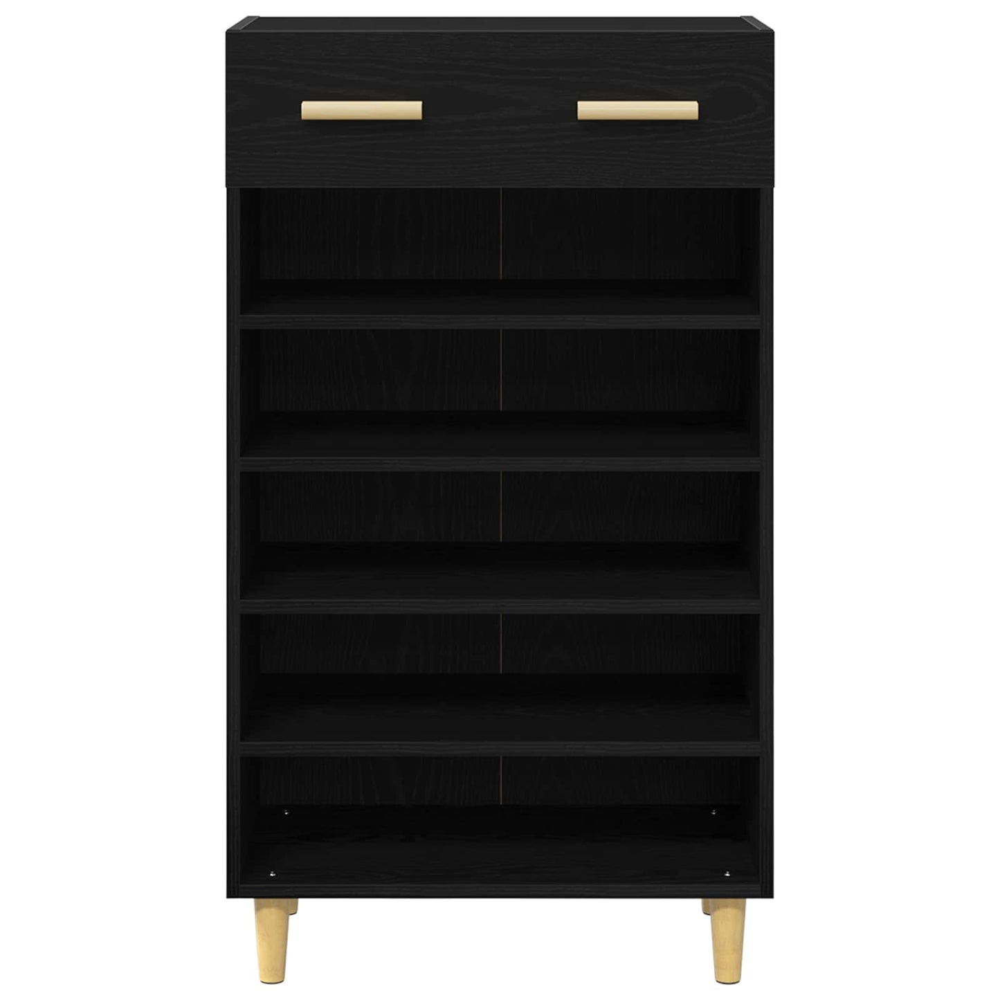 vidaXL Shoe Cabinet 60 x 35 x 105 cm Engineered Wood Black Oak