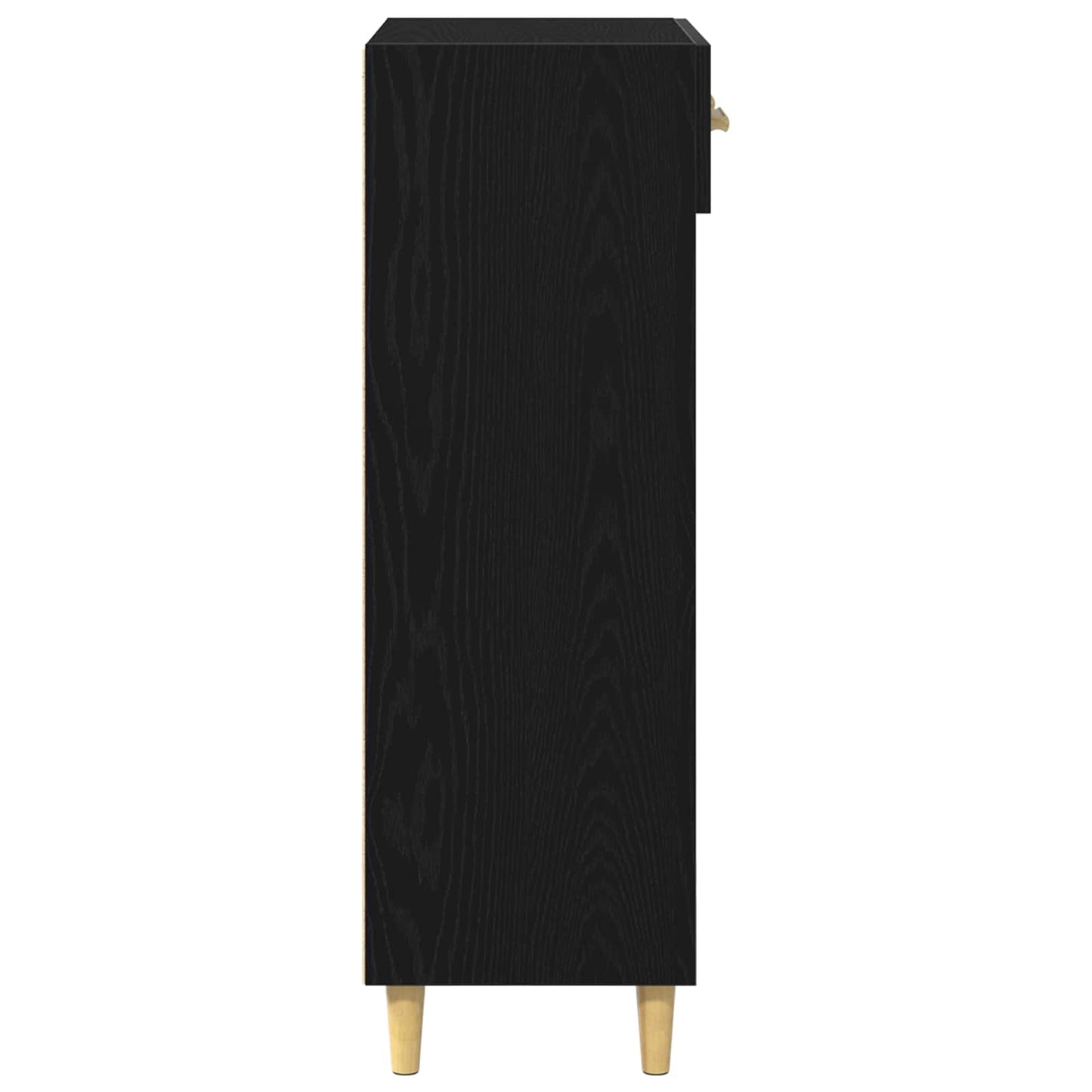 vidaXL Shoe Cabinet 60 x 35 x 105 cm Engineered Wood Black Oak