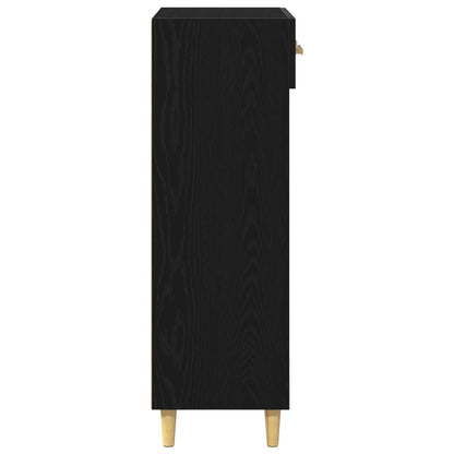 vidaXL Shoe Cabinet 60 x 35 x 105 cm Engineered Wood Black Oak