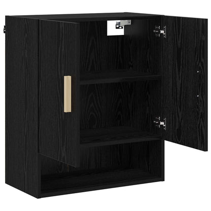vidaXL Wall Cabinet 60 x 31 x 70 cm Engineered Wood Black Oak
