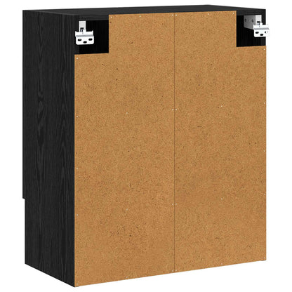 vidaXL Wall Cabinet Black Oak 60 x 31 x 70 cm Engineered Wood