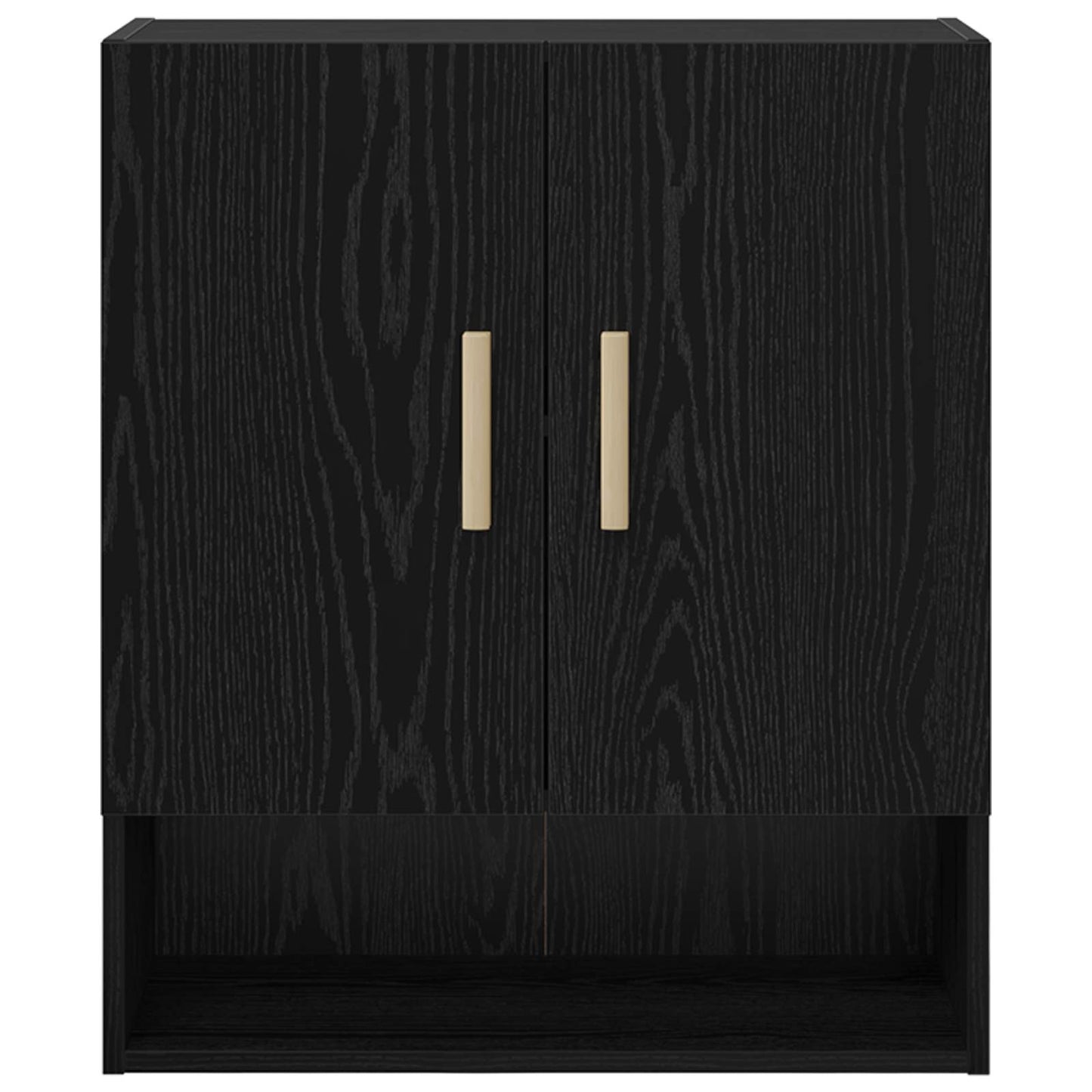 vidaXL Wall Cabinet Black Oak 60 x 31 x 70 cm Engineered Wood
