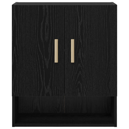 vidaXL Wall Cabinet Black Oak 60 x 31 x 70 cm Engineered Wood