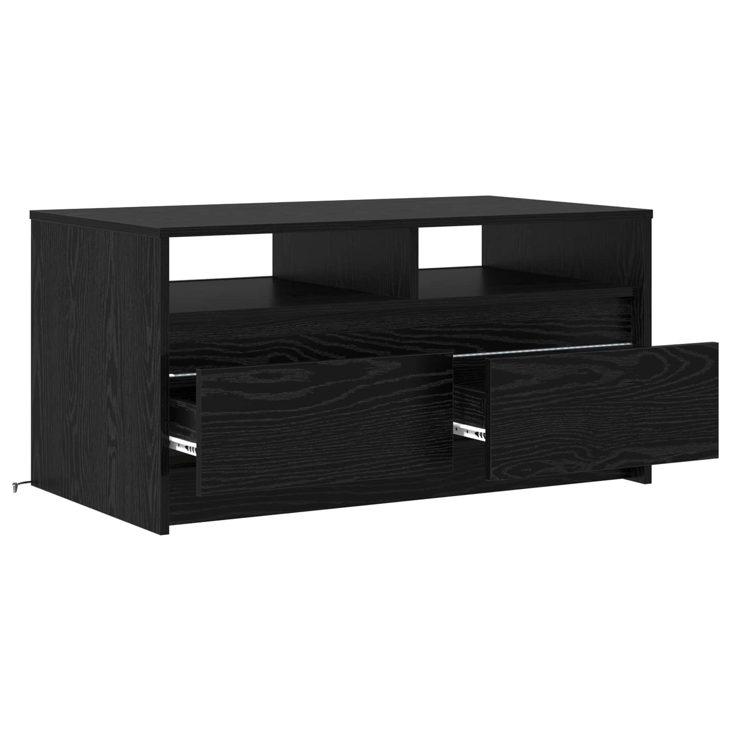 vidaXL Coffee Table Black Oak 90 x 50 x 45 cm Engineered Wood