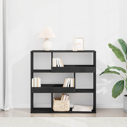 vidaXL Book Shelf 4-Tier 100 x 33 x 94.5 cm Engineered Wood Black Oak