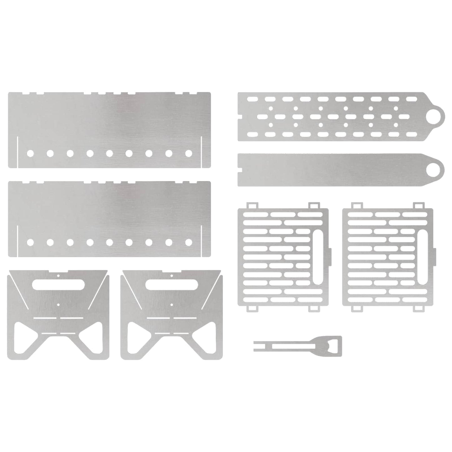 vidaXL Camping Fire Pit 42 x 22 x 18 cm Stainless Steel Silver