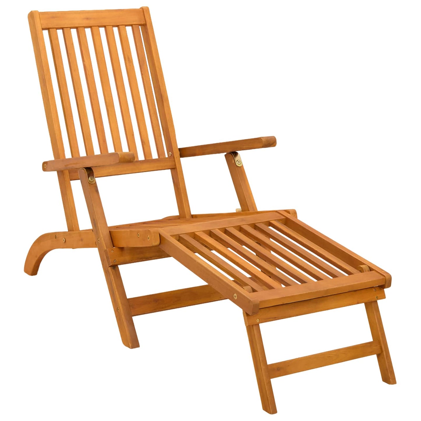 vidaXL Reclining and Folding Sunlounger Folding 2 pcs Natural