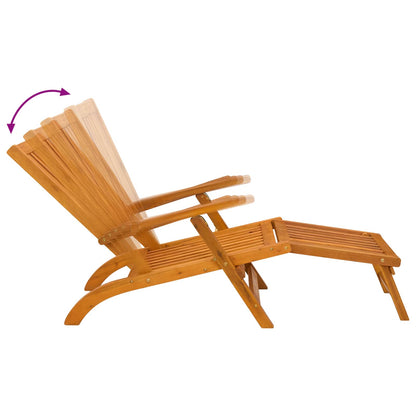 vidaXL Reclining and Folding Sunlounger Folding 2 pcs Natural