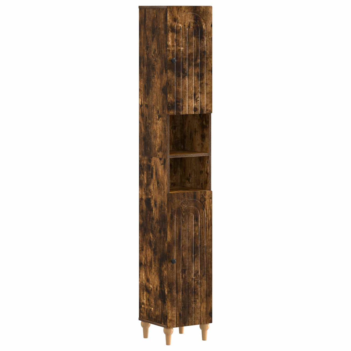 vidaXL 3 Piece Bathroom Cabinet Set ALKMAAR Smoked Oak Engineered Wood