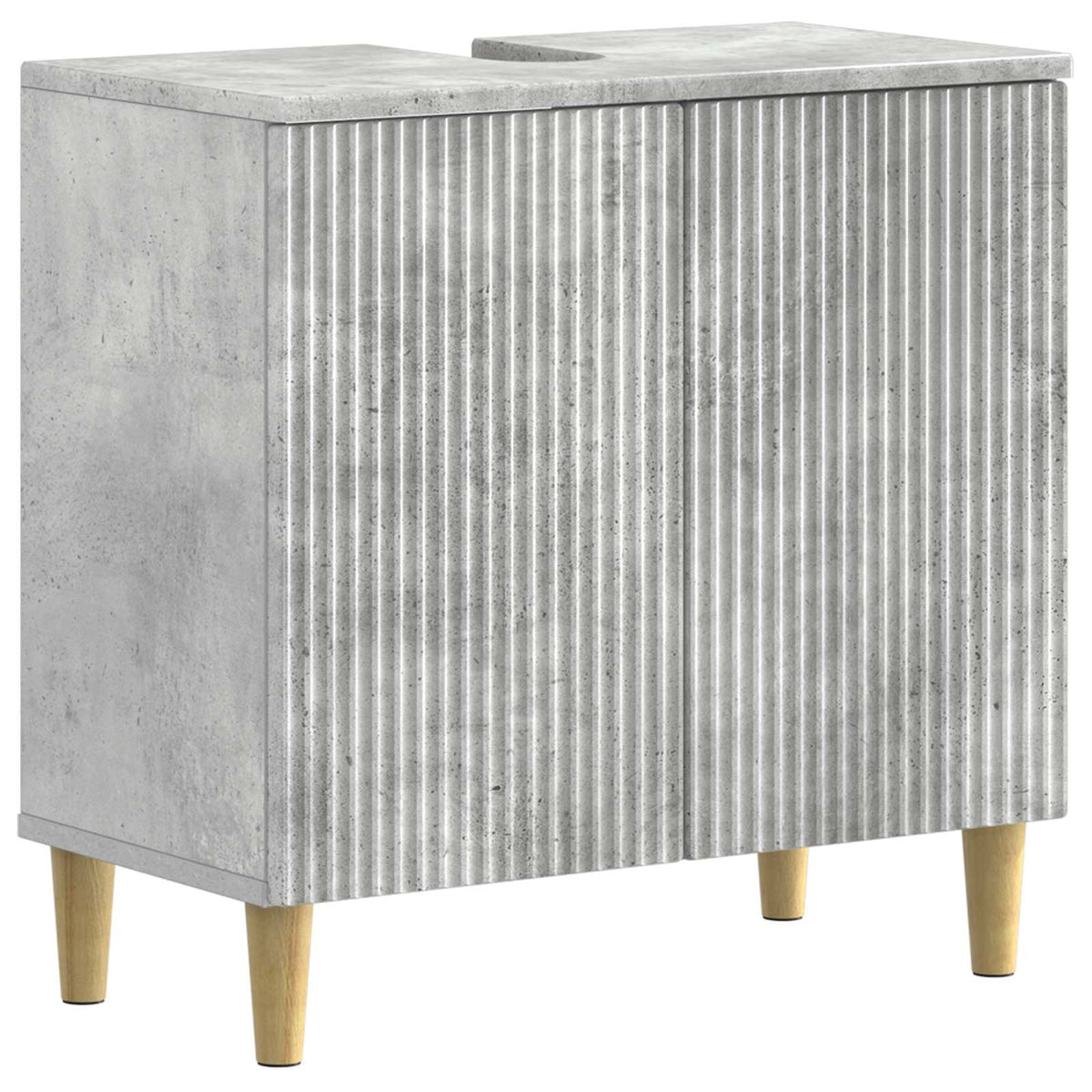 vidaXL 3 Piece Bathroom Cabinet Set ARNHEM Concrete Grey