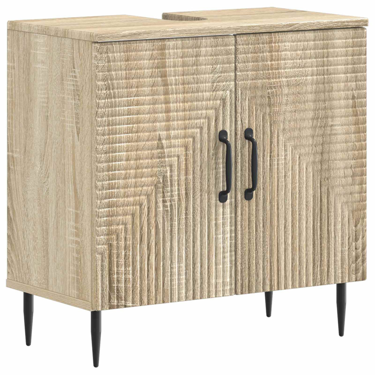 vidaXL 3 Piece Bathroom Cabinet Set HAARLEM Sonoma Oak Engineered Wood