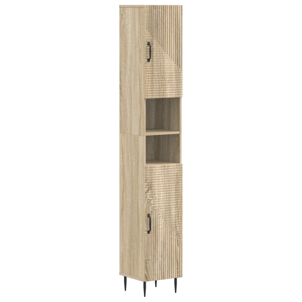 vidaXL 3 Piece Bathroom Cabinet Set HAARLEM Sonoma Oak Engineered Wood