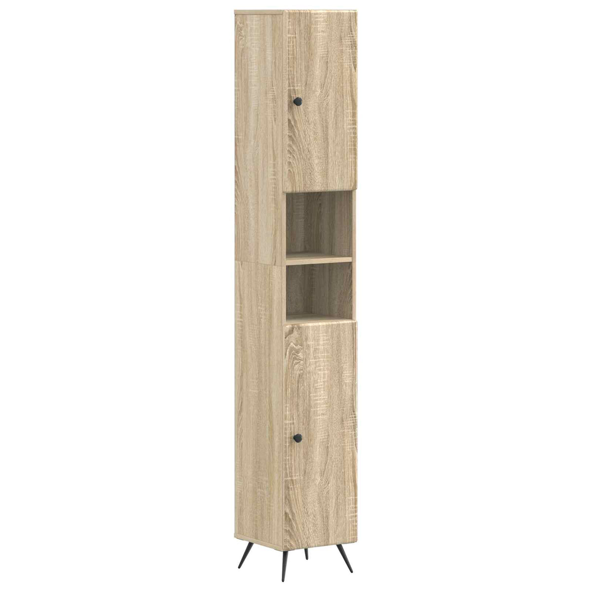vidaXL 3 Piece Bathroom Cabinet Set BREDA Sonoma Oak Engineered Wood