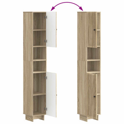 vidaXL 2 Piece Bathroom Cabinet Set EDE Sonoma Oak Engineered Wood