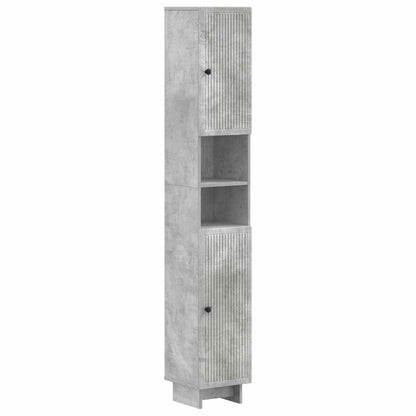 vidaXL 2 Piece Bathroom Cabinet Set EDE Concrete Grey Engineered Wood