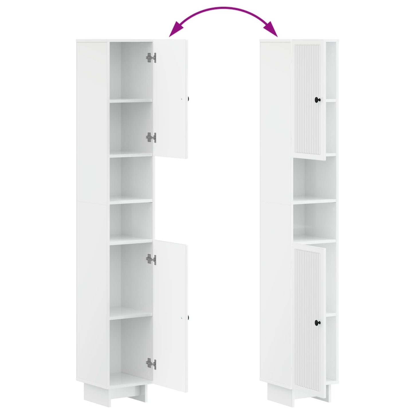 vidaXL 2 Piece Bathroom Cabinet Set EDE High Gloss White
