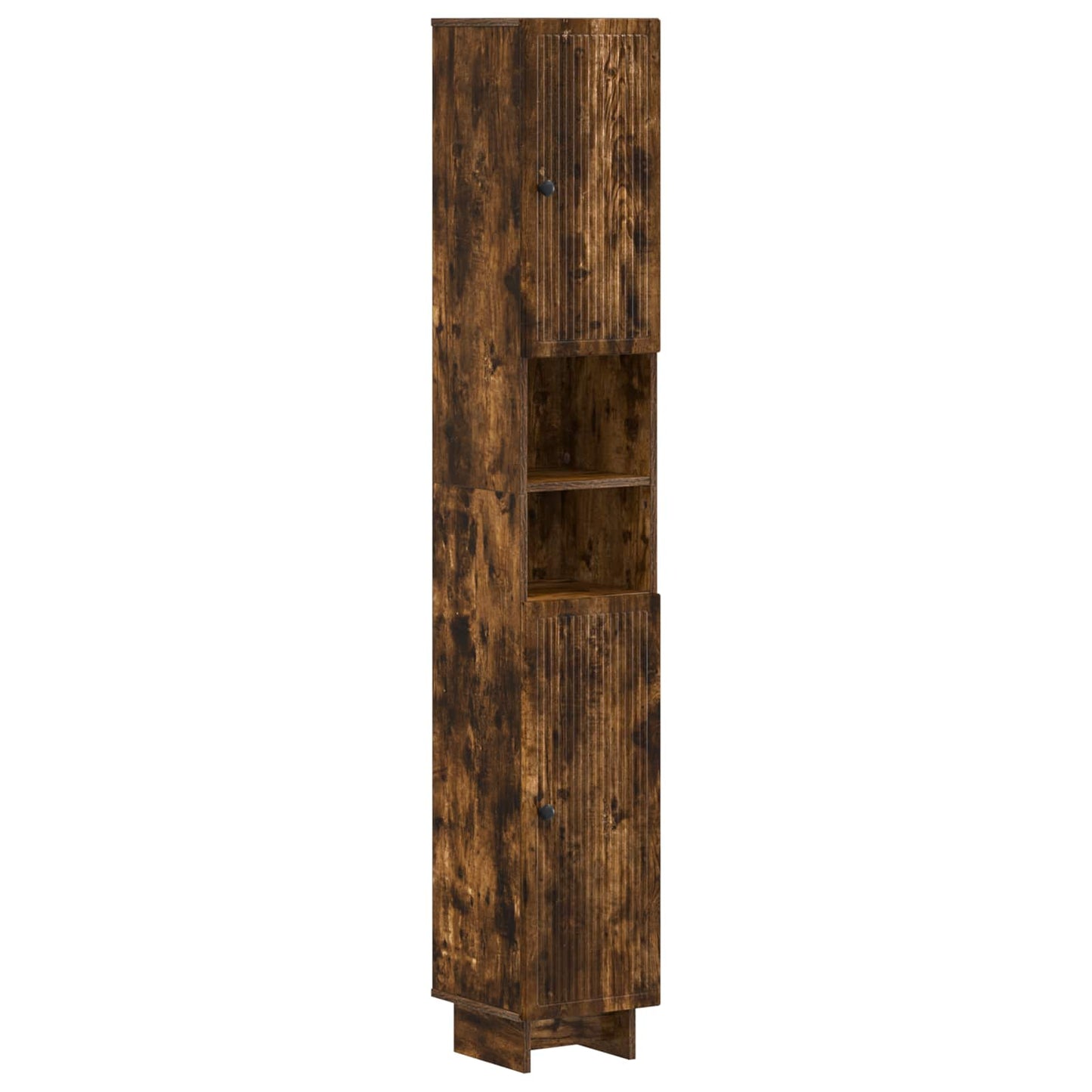 vidaXL 2 Piece Bathroom Cabinet Set EDE Smoked Oak Engineered Wood