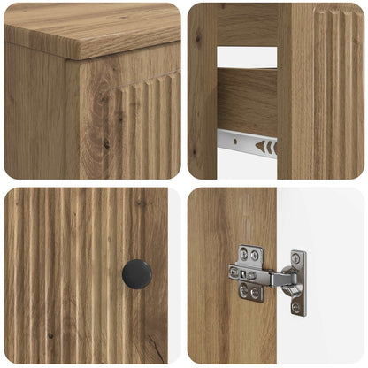 vidaXL 2 Piece Bathroom Cabinet Set EDE Artisan Oak Engineered Wood