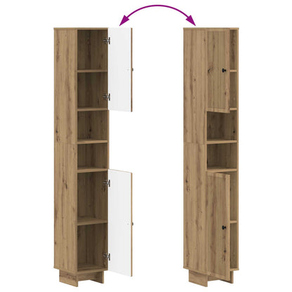 vidaXL 2 Piece Bathroom Cabinet Set EDE Artisan Oak Engineered Wood