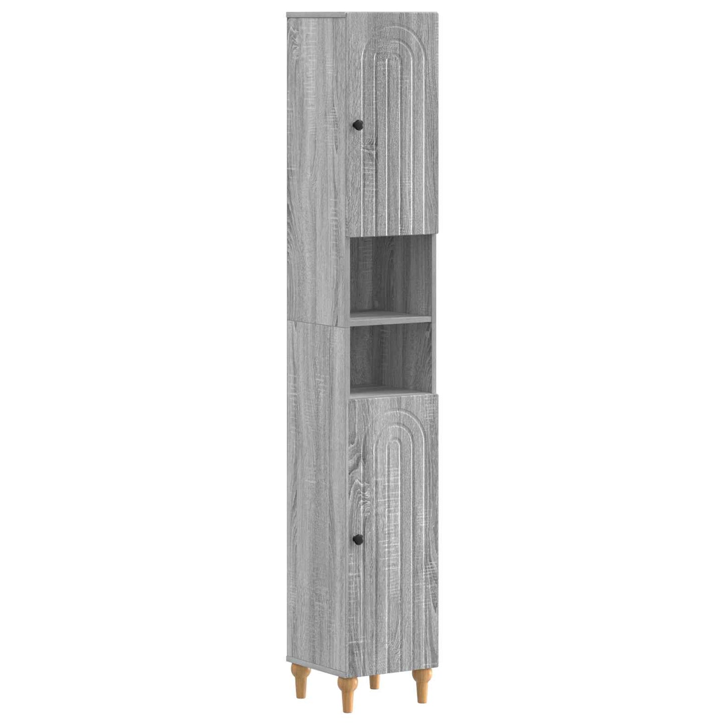 vidaXL 2 Piece Bathroom Cabinet Set ALKMAAR Grey Sonoma