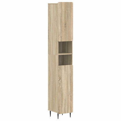 vidaXL 2 Piece Bathroom Cabinet Set ZWOLLE Sonoma Oak Engineered Wood