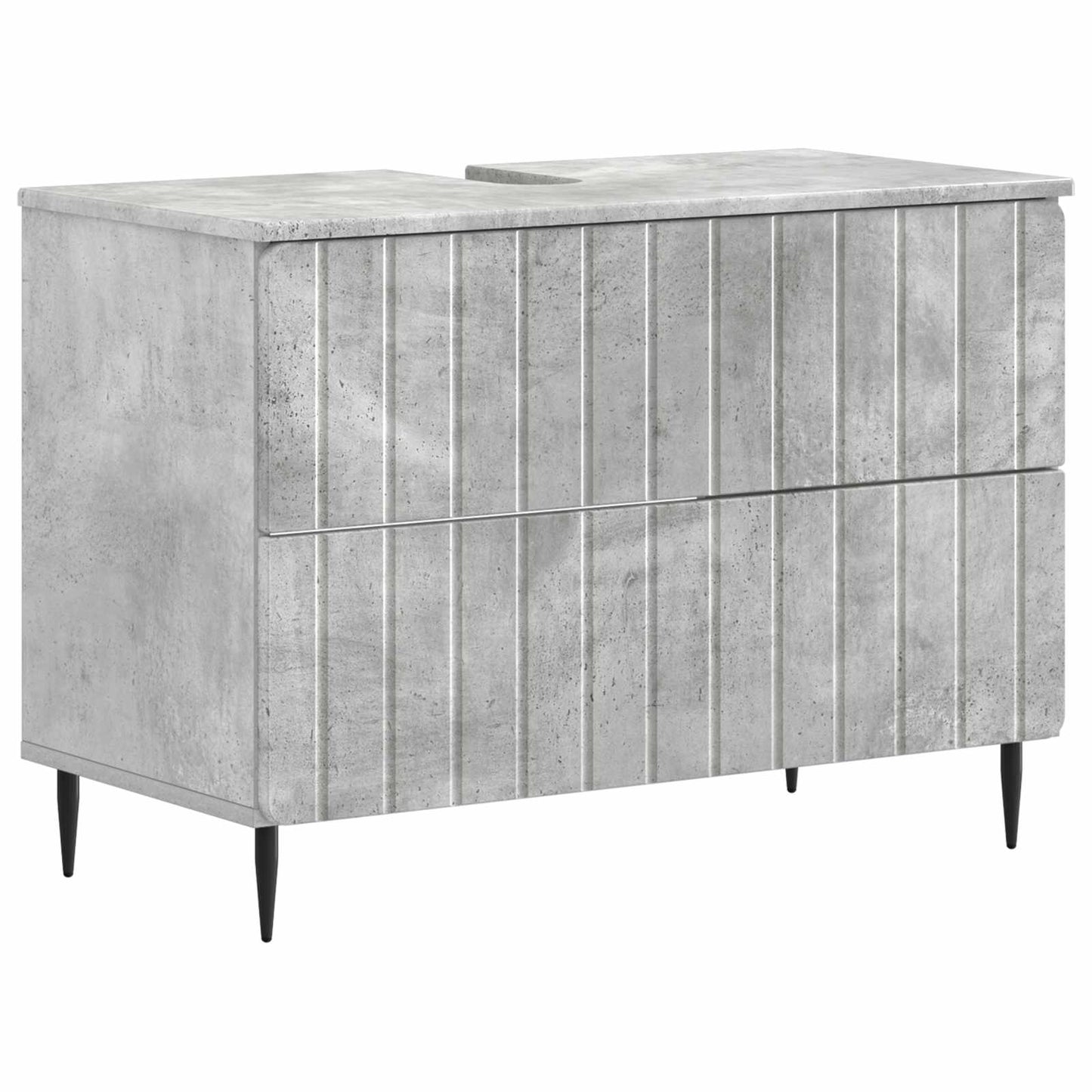 vidaXL 2 Piece Bathroom Cabinet Set ZWOLLE Concrete Grey