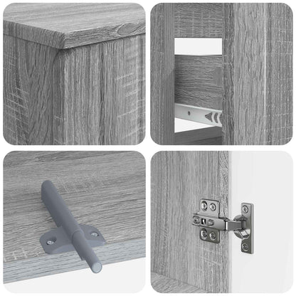 vidaXL 2 Piece Bathroom Cabinet Set ZWOLLE Grey Sonoma Engineered Wood