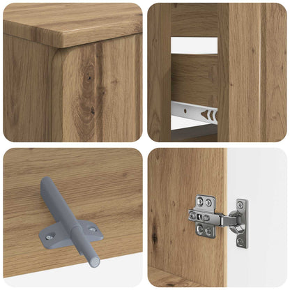 vidaXL 2 Piece Bathroom Cabinet Set ZWOLLE Artisan Oak Engineered Wood