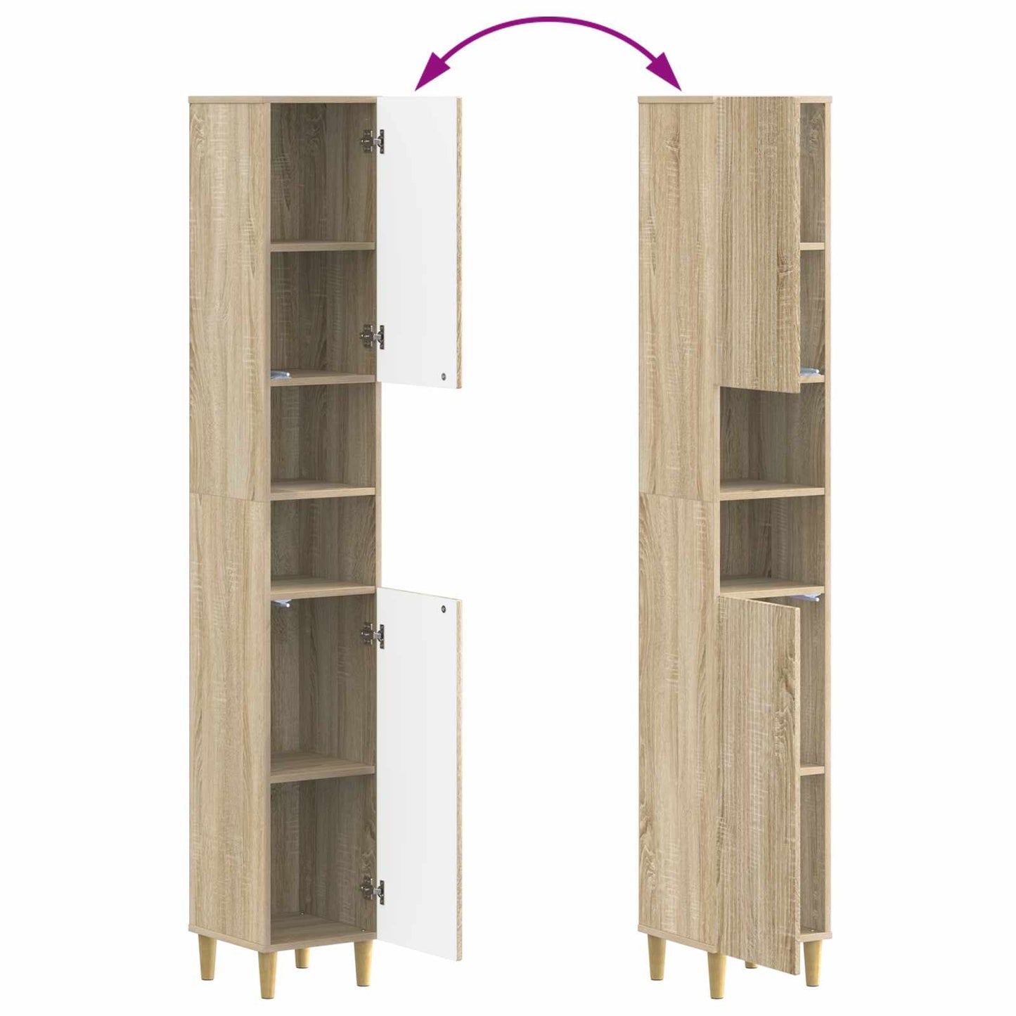 vidaXL 2 Piece Bathroom Cabinet Set ARNHEM Sonoma Oak Engineered Wood