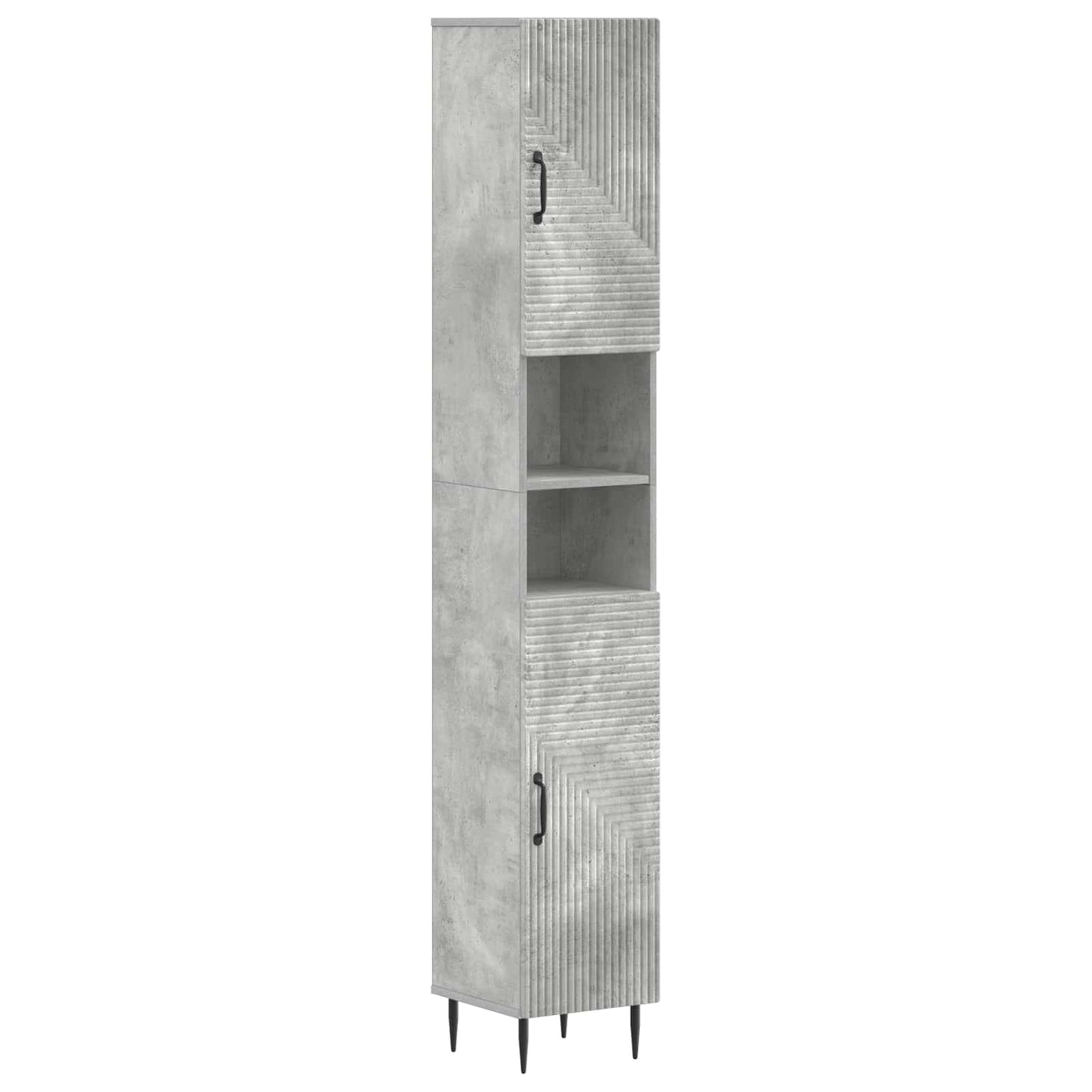 vidaXL 2 Piece Bathroom Cabinet Set HAARLEM Concrete Grey