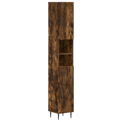 vidaXL 2 Piece Bathroom Cabinet Set HAARLEM Smoked Oak Engineered Wood