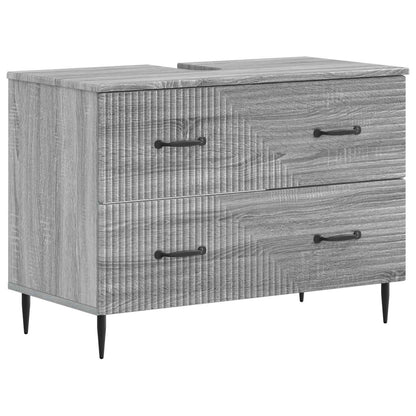 vidaXL 2 Piece Bathroom Cabinet Set HAARLEM Grey Sonoma