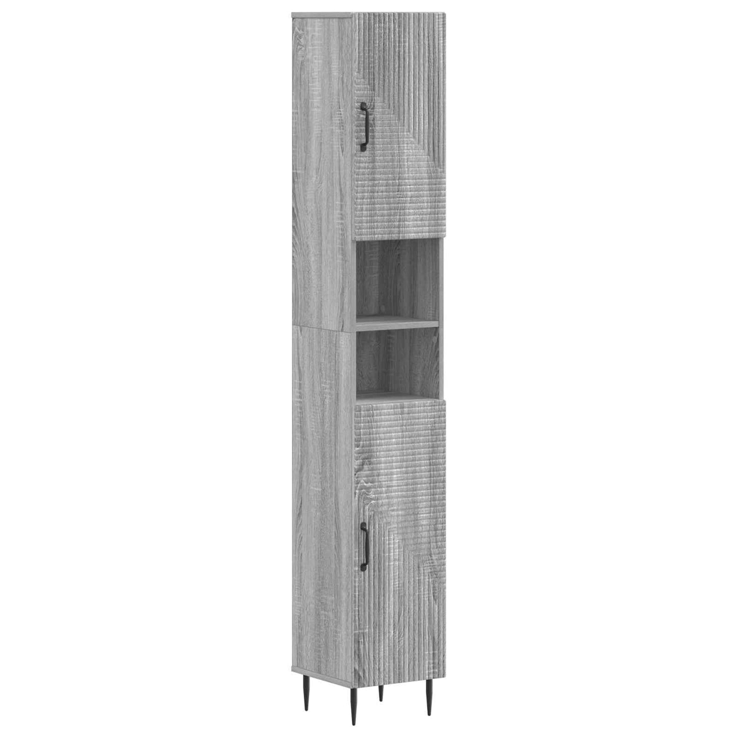 vidaXL 2 Piece Bathroom Cabinet Set HAARLEM Grey Sonoma
