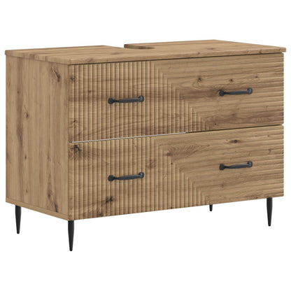 vidaXL 2 Piece Bathroom Cabinet Set HAARLEM Artisan Oak