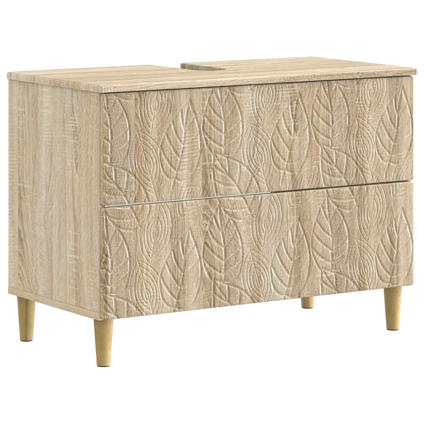 vidaXL 2 Piece Bathroom Cabinet Set DELFT Sonoma Oak Engineered Wood