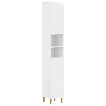 vidaXL 2 Piece Bathroom Cabinet Set DELFT High Gloss White