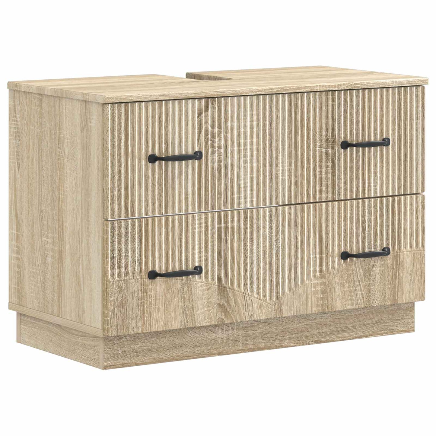 vidaXL 2 Piece Bathroom Cabinet Set HOORN Sonoma Oak Engineered Wood