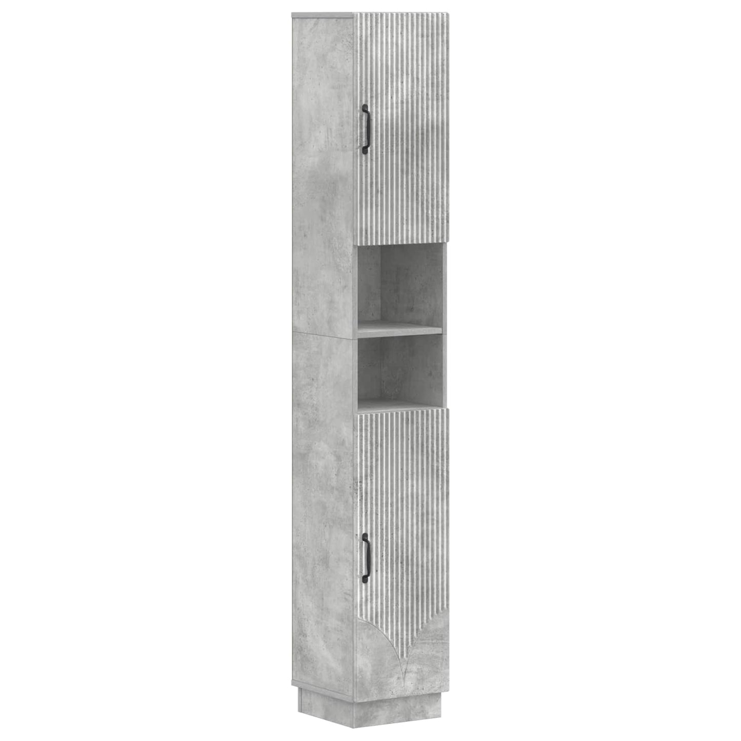 vidaXL 2 Piece Bathroom Cabinet Set HOORN Concrete Grey