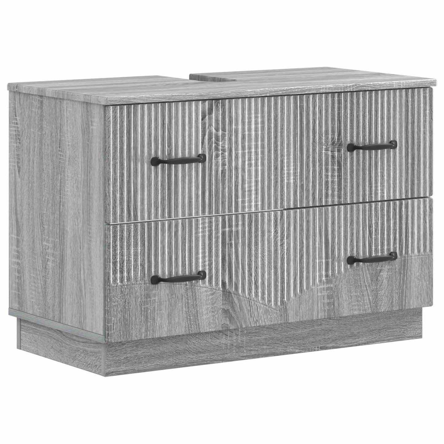 vidaXL 2 Piece Bathroom Cabinet Set HOORN Grey Sonoma Engineered Wood
