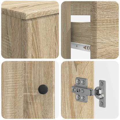 vidaXL 2 Piece Bathroom Cabinet Set BREDA Sonoma Oak Engineered Wood