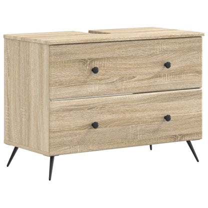 vidaXL 2 Piece Bathroom Cabinet Set BREDA Sonoma Oak Engineered Wood