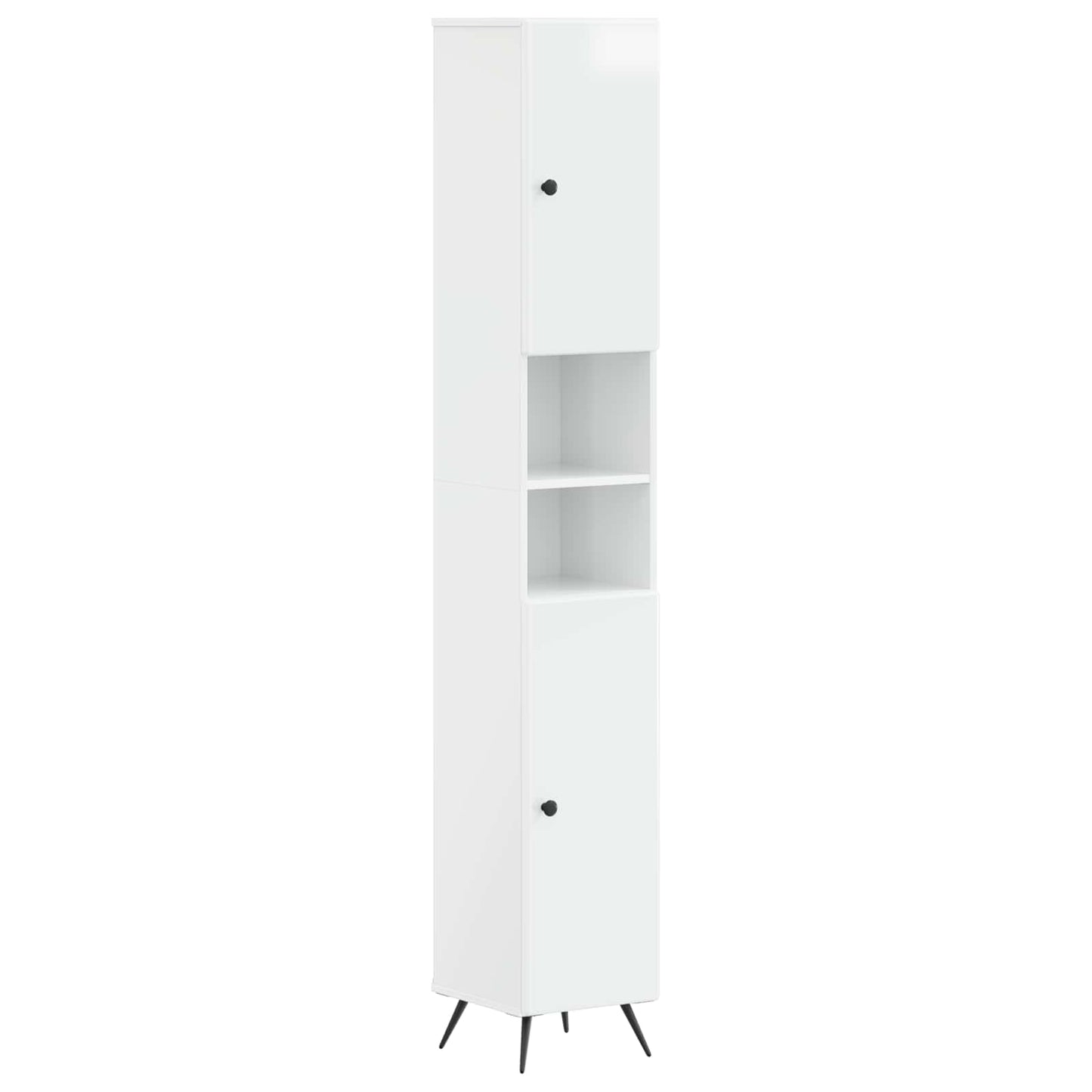 vidaXL 2 Piece Bathroom Cabinet Set BREDA High Gloss White